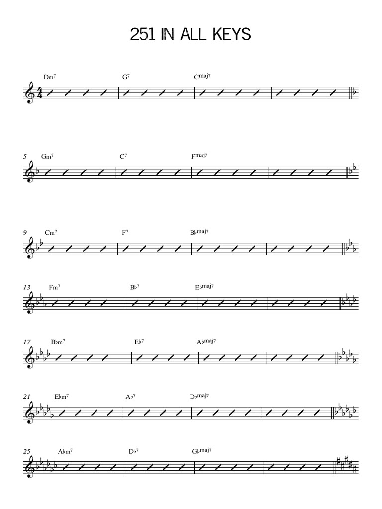 251 Chart in All Keys | PDF