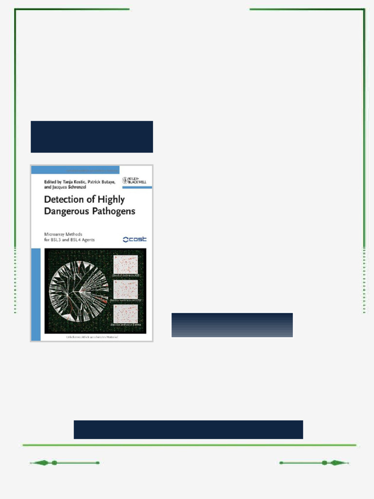 Detection of Highly Dangerous Pathogens Microarray Methods for BSL 3 ...