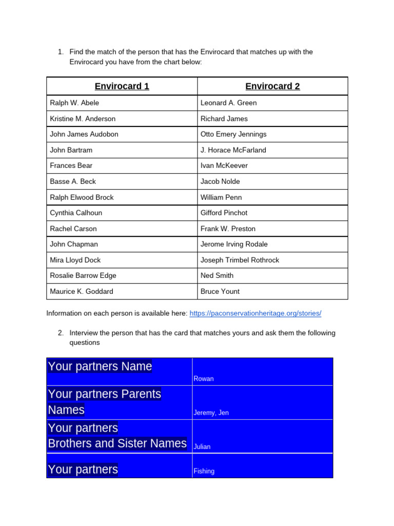 Envirocard Matching and Profiles Guide | PDF