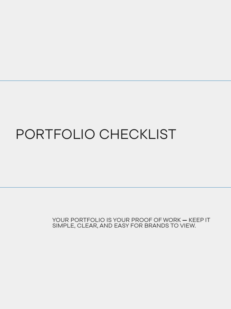 5 +Portfolio+Checklist | PDF