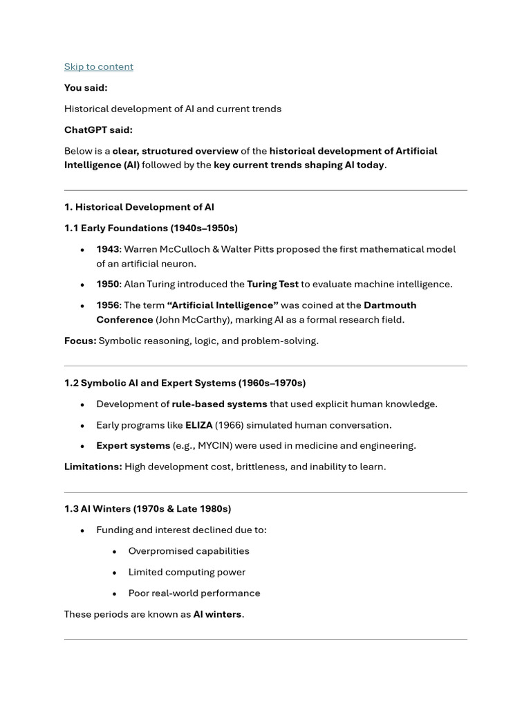 AI Development and Societal Impact Overview | PDF | Artificial ...