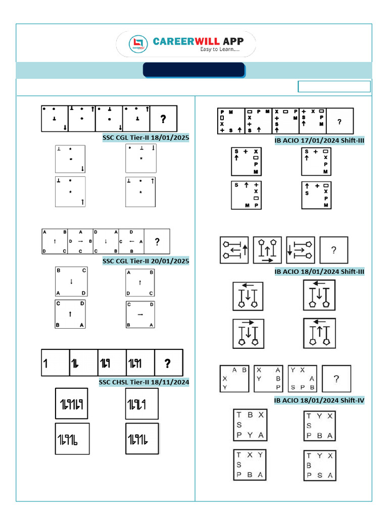 Arun Sir SSC Exam Reasoning Guide | PDF | Chess Theory | Chess Openings