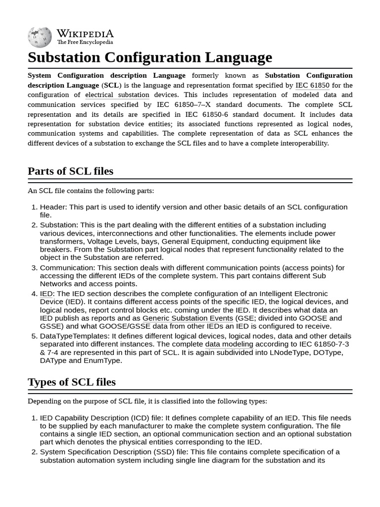 Substation Configuration Language | PDF | Computer Programming ...