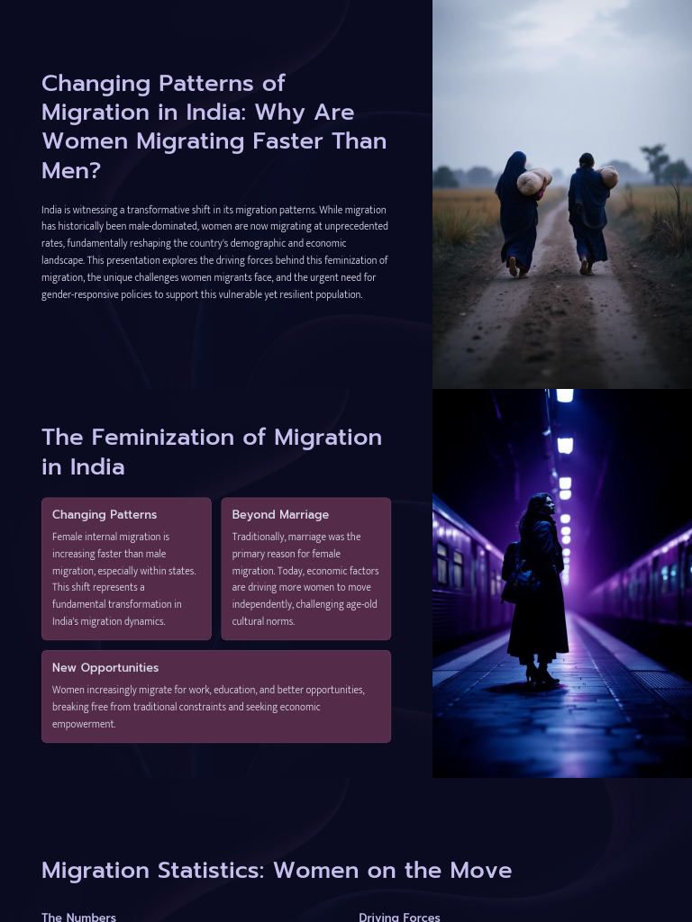 Women Migrating in India: Trends & Challenges | PDF | Human Migration ...