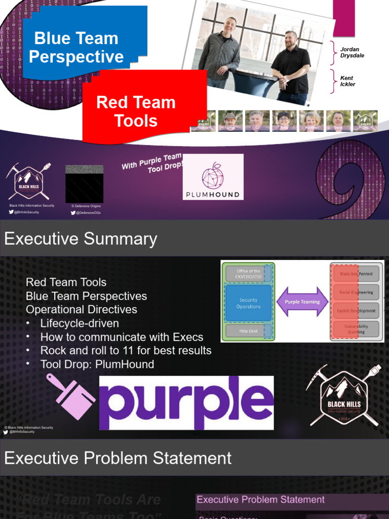 Red Team Tools for Blue Team Defense | PDF | Password | Information ...