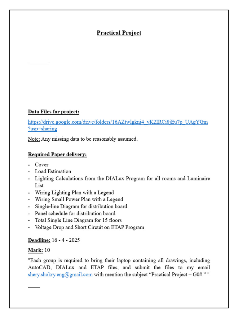 Pratical Project 2025 | PDF