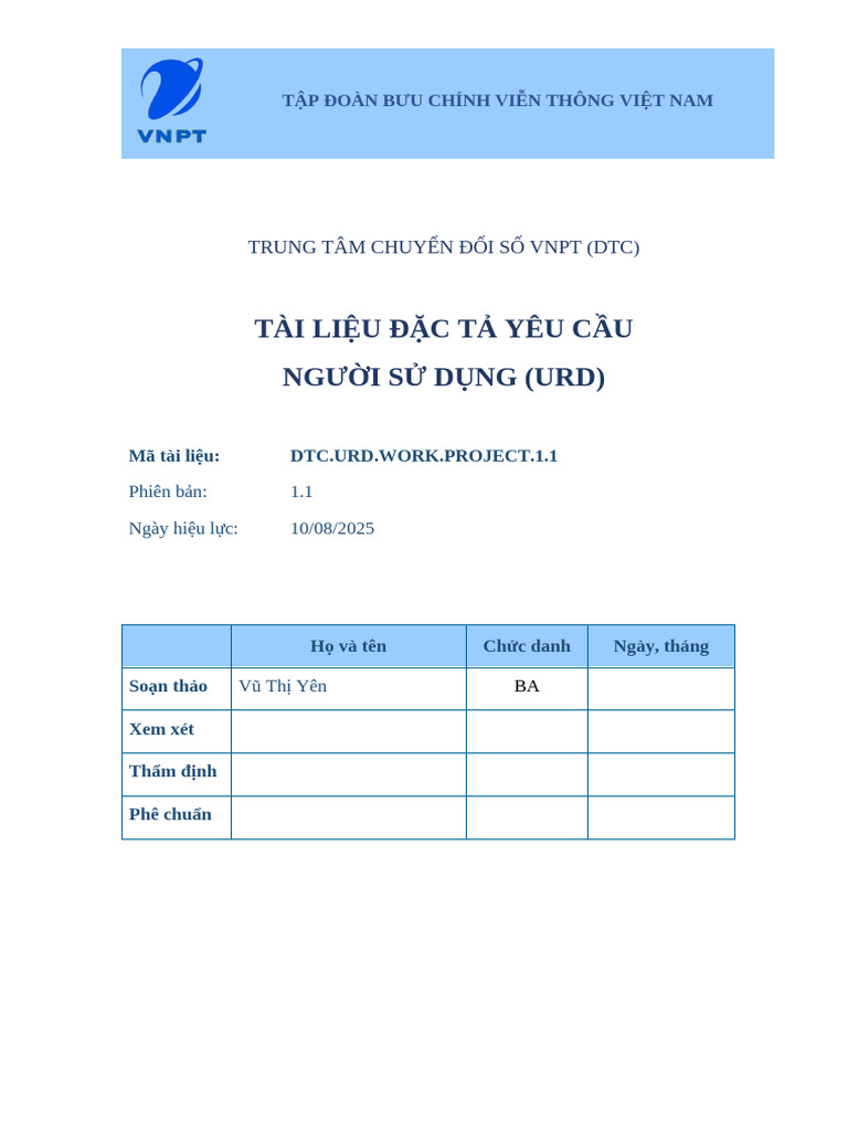 URD WorkProject v1.1 | PDF