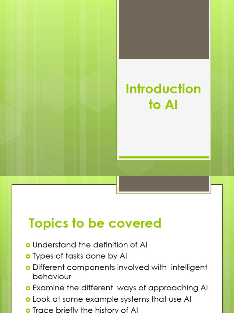 AI PPT Full | PDF | Artificial Intelligence | Intelligence (AI) & Semantics