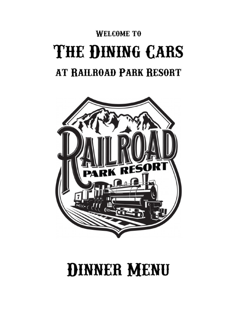 Dining Cars Dinner Menu at Railroad Park | PDF | Steak | Salad