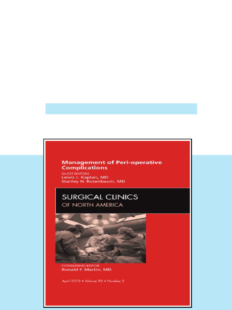 (Ebook) Management of Peri-operative Complications, An Issue of ...
