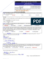 Đáp án HOÁ HỌC -ĐỀ SỐ I - BOXMATH.VN