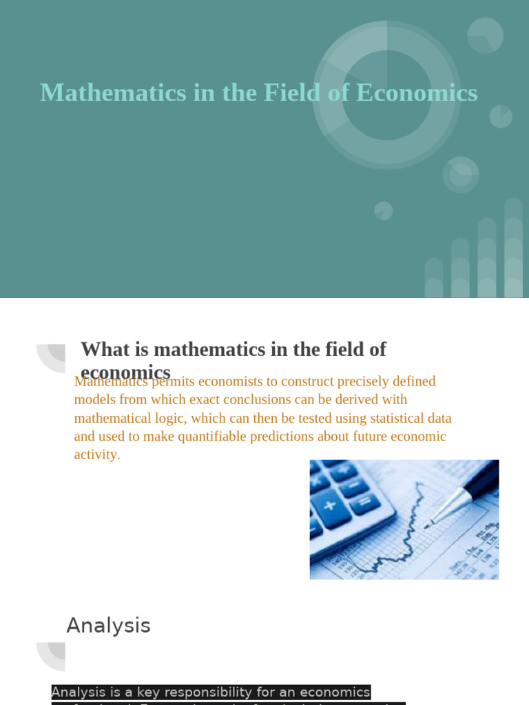 Role of Mathematics in Economics | PDF