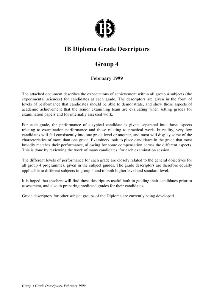 Grade Descriptors | PDF | Competence (Human Resources) | Quantitative ...