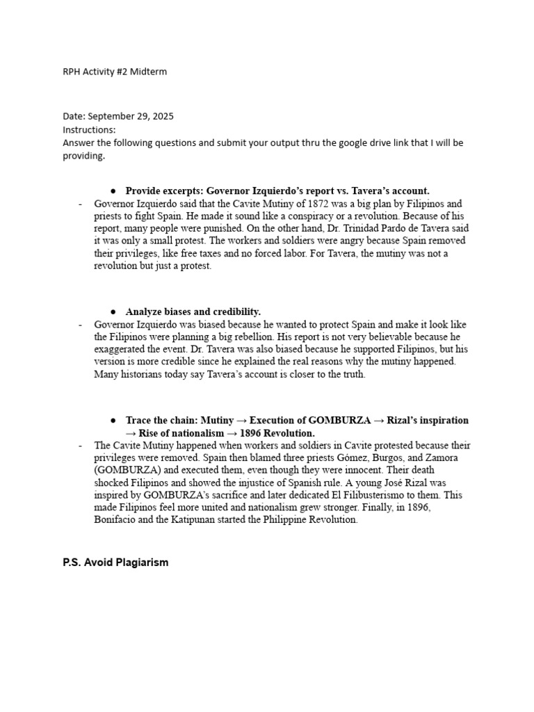 Mid RPH Activity 2 | PDF