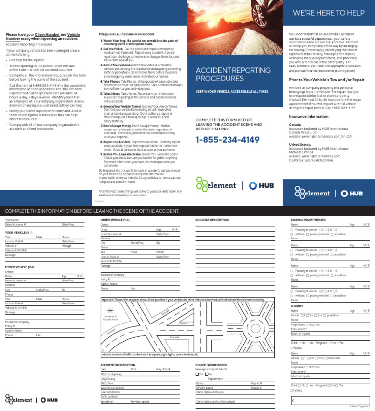 Accident Reporting Procedures Guide | PDF | Traffic | Driving