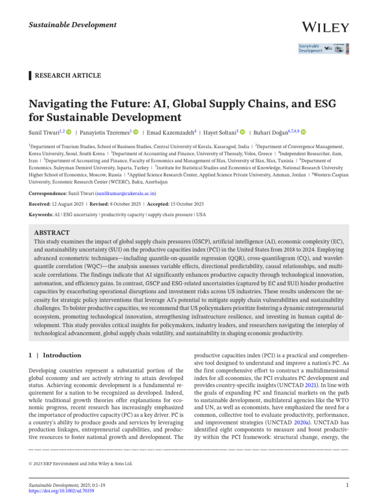 AI and Supply Chains for Sustainable Growth | PDF | Artificial ...