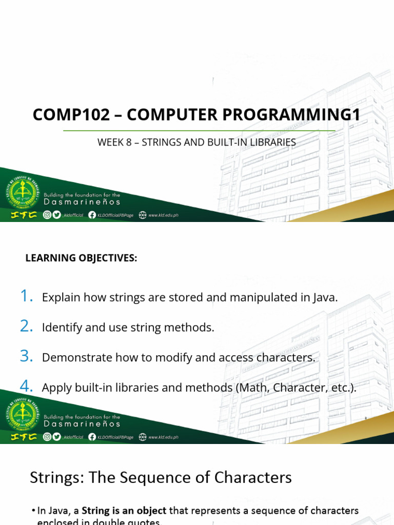 Java String Manipulation and Libraries | PDF | String (Computer Science ...