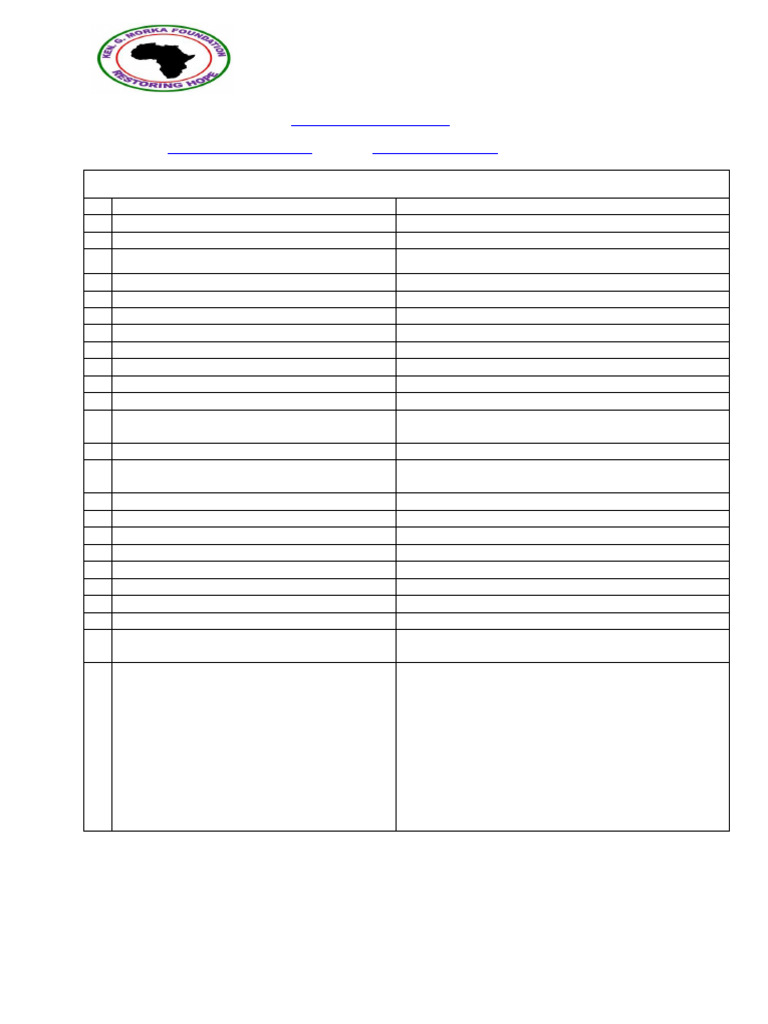 KGMF Membership Profile Form | PDF