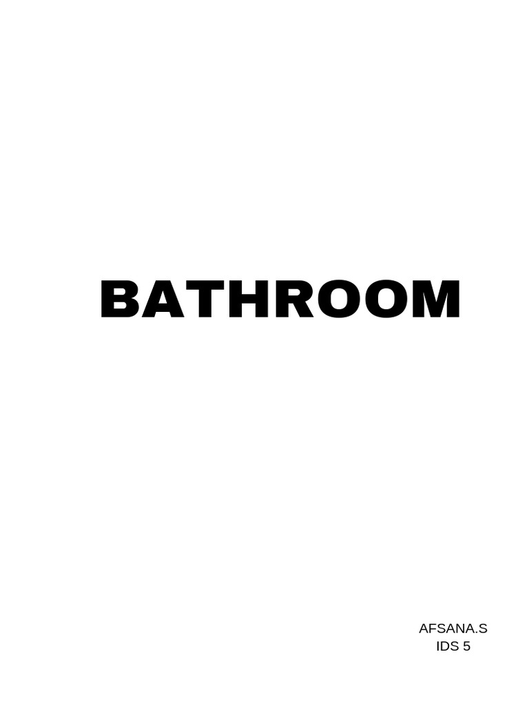 Comprehensive Bathroom Design Guide | PDF