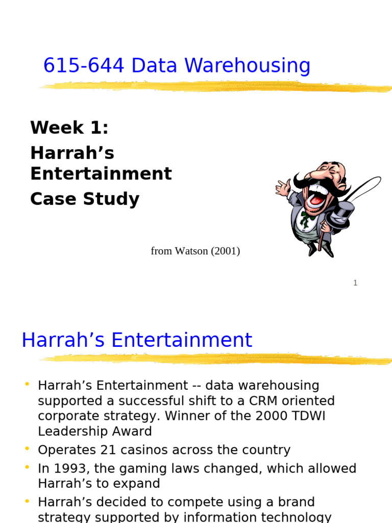 Week 1 Harrahs Entertainment Case Study | PDF | Data Warehouse | Warehouse
