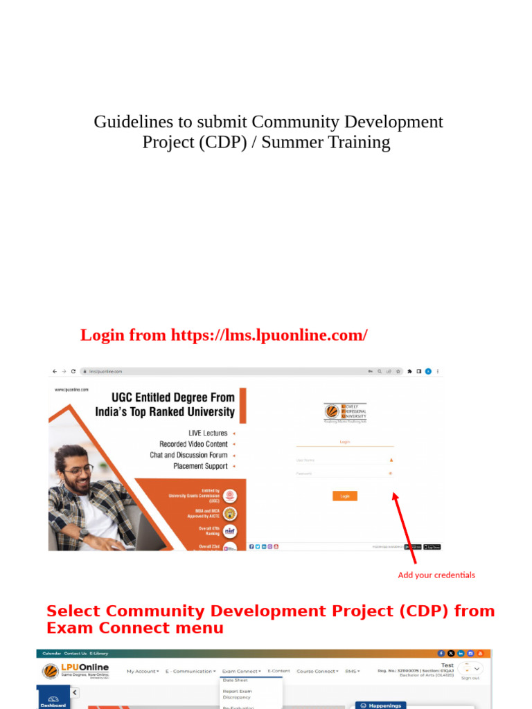 Submit Community Development Project Guide | PDF
