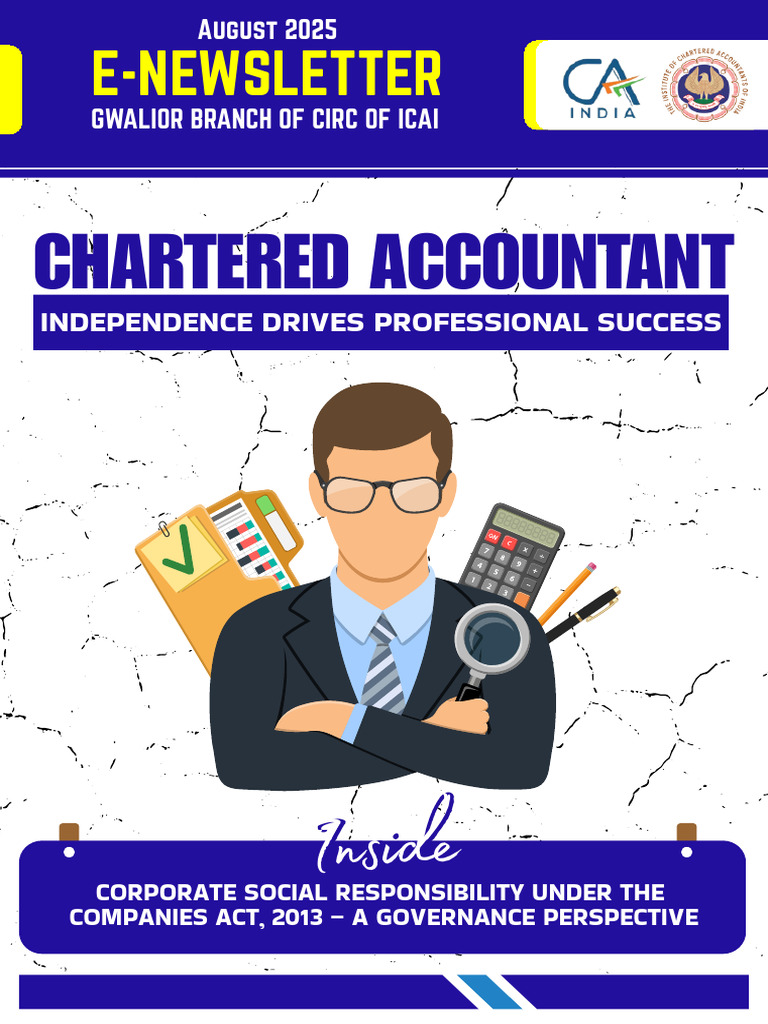 E-Newsletter of Icai August 2025 | PDF | Corporate Social ...