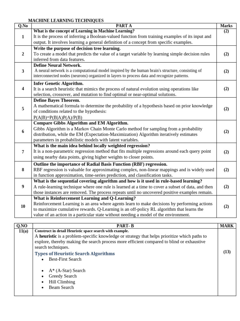 Overview of Machine Learning Techniques | PDF | Machine Learning ...