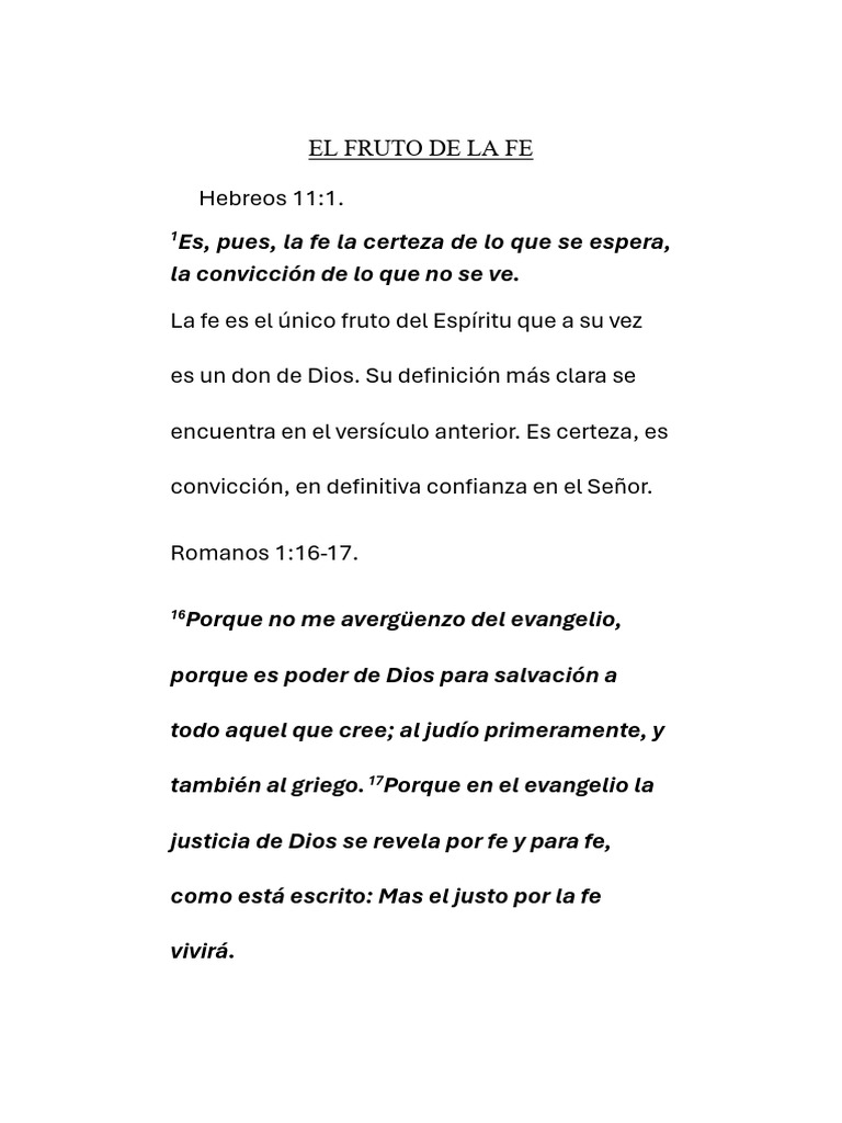 La Fe: Certeza y Confianza en Dios | PDF | Fe | Jesús