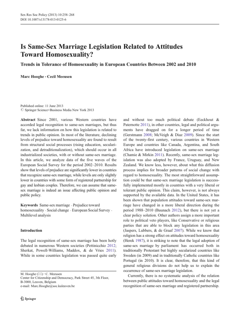 s13178-013-0125-6 | PDF | Homosexuality | Same Sex Marriage