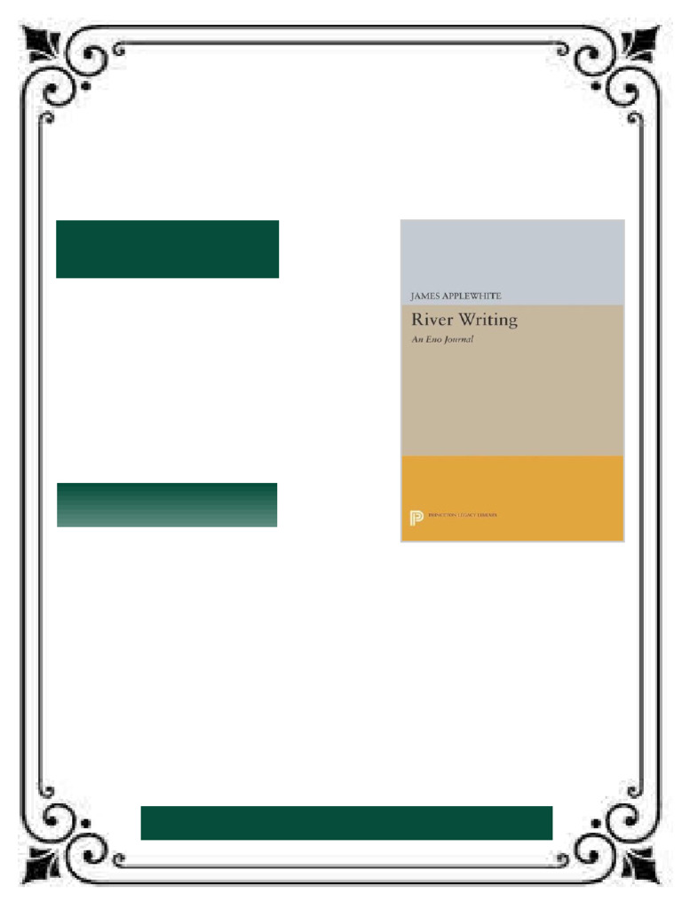 River Writing An Eno Journal James Applewhite ebook digital reading ...