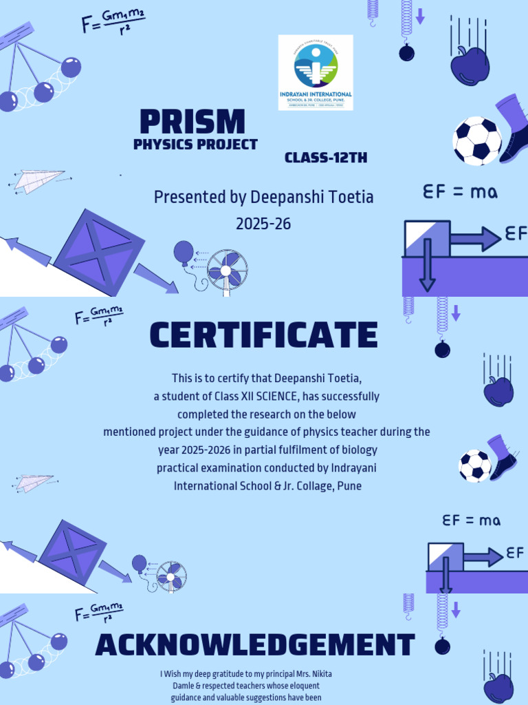 Prism Light Refraction Project Guide | PDF | Refraction | Refractive Index
