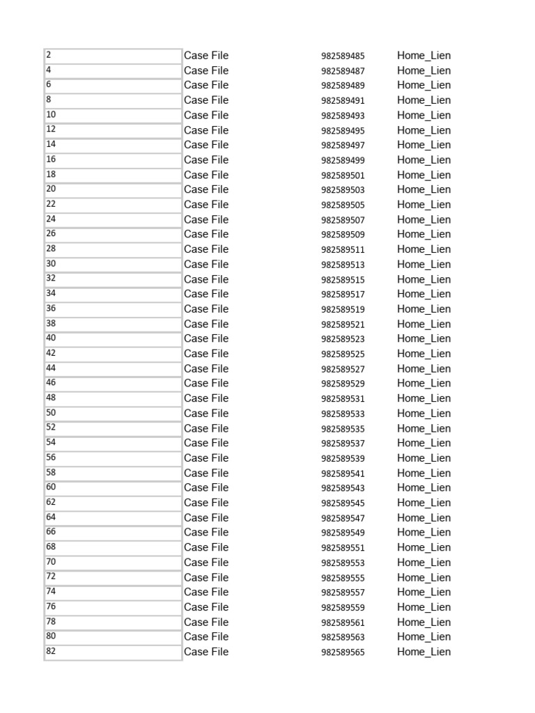File Case List_2 | PDF