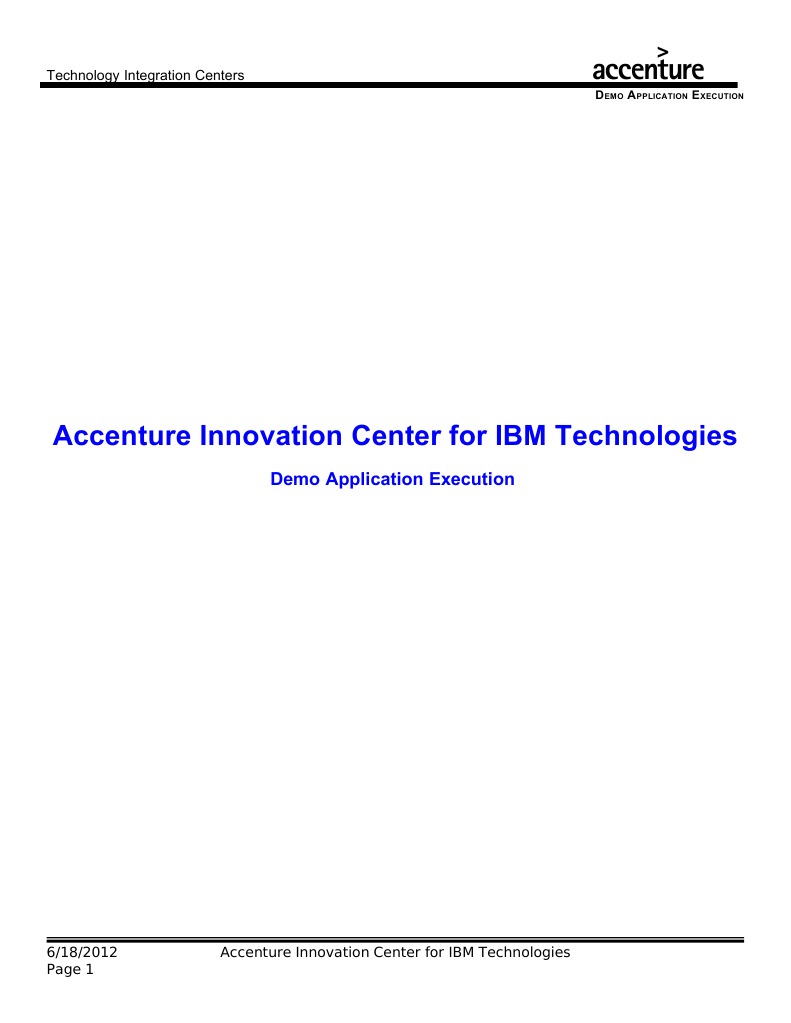 Demo Application Execution | PDF