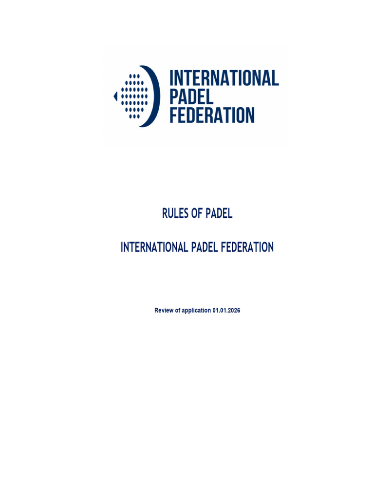 Padel Rules by International Federation | PDF
