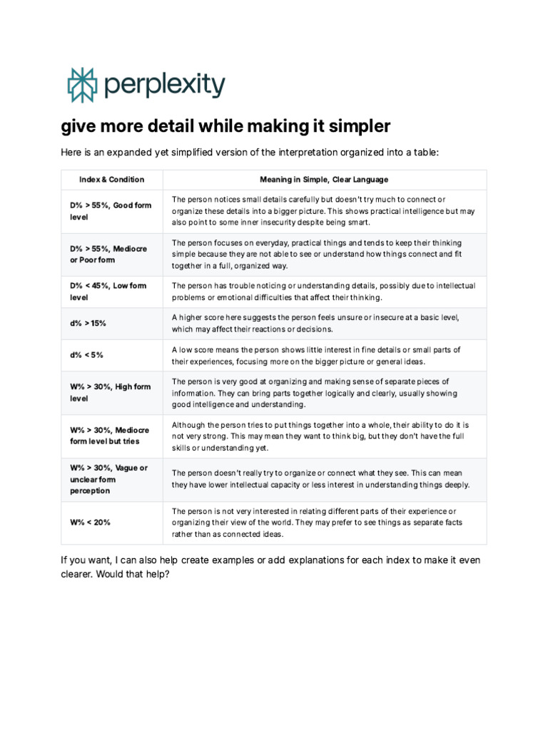 Give More Detail While Making It Simpler | PDF | Intelligence | Thought