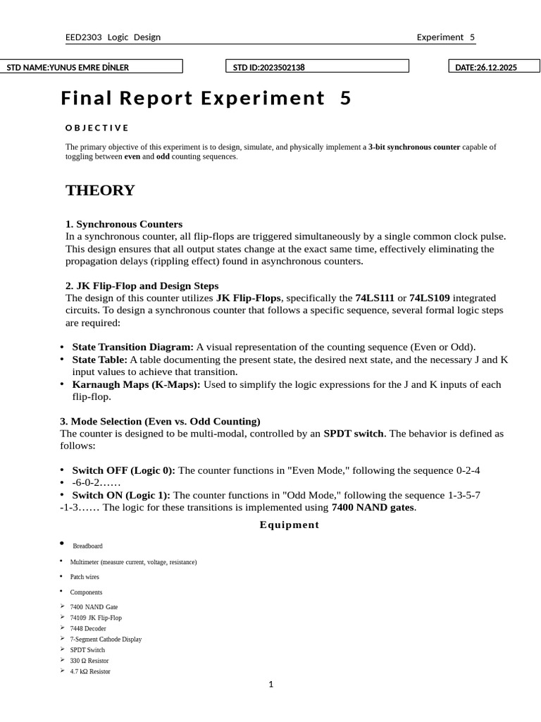 Eed 2303 Final Report 6 (2023502138) | PDF | Logic Gate | Computer ...