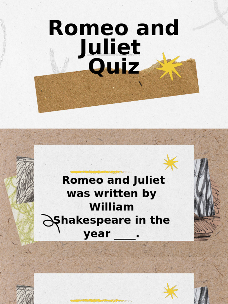 Romeo and Juliet Quiz | PDF