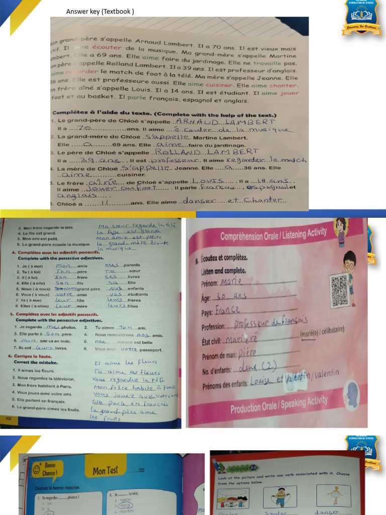 Lesson 8 (Textbook Workbook) Answer Key | PDF