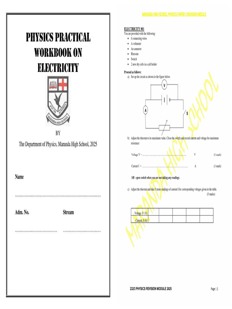 2up Electricity Experiments | PDF