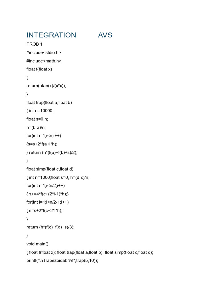 Integration Avs | PDF