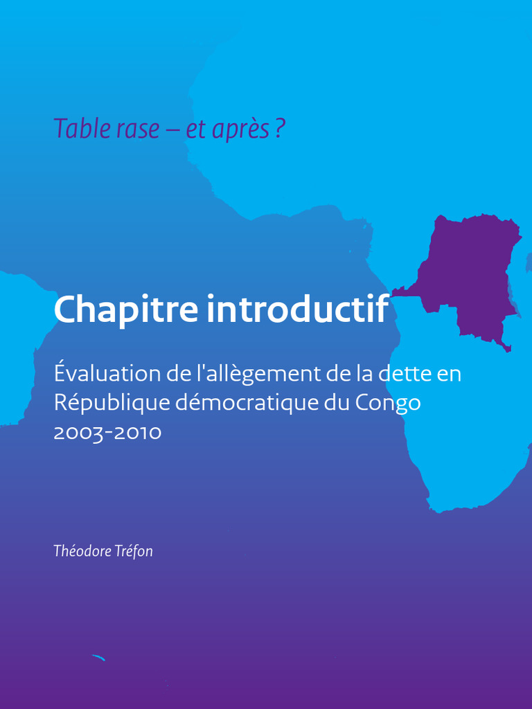 Évaluation de la dette en RDC (2003-2010) | PDF | République ...