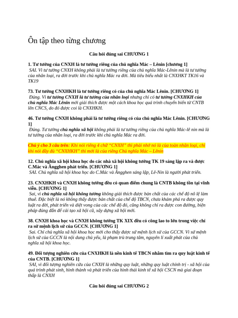 O%CC%82n ta%CC%A3%CC%82p Chu%CC%89 Nghi%CC%83a XH | PDF