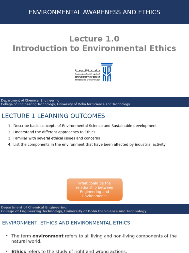 Environmental Ethics in Engineering | PDF | Morality | Utilitarianism