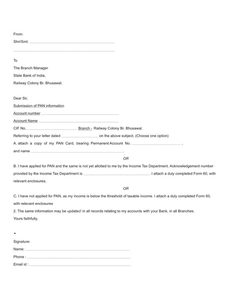 PAN Information Submission Form | PDF | Government Finances | Taxes