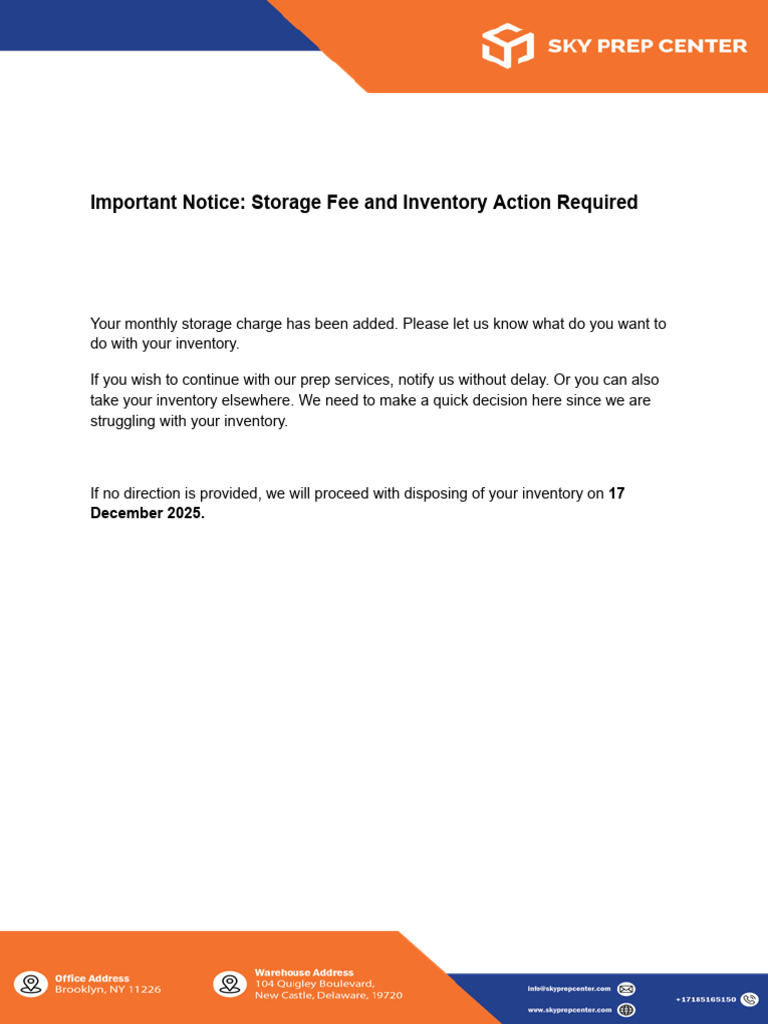 Urgent: Inventory Action Required Now | PDF