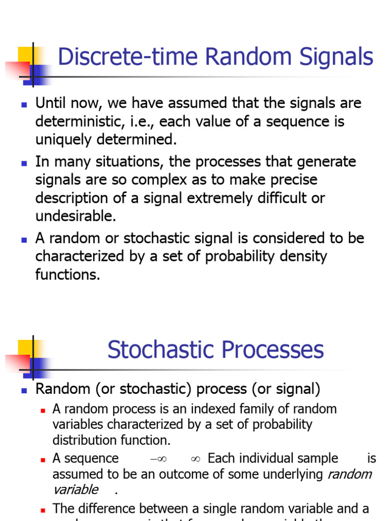 Understanding Discrete-Time Random Signals | PDF | Stochastic Process ...