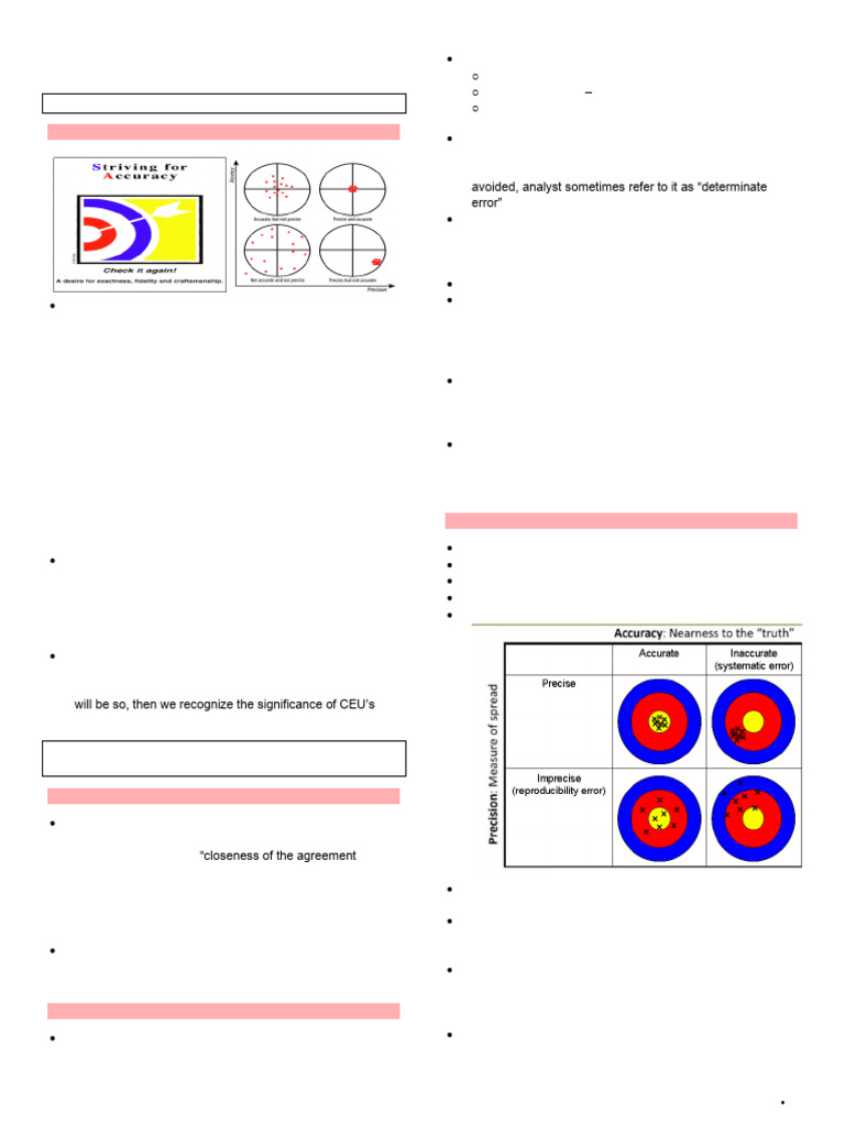 Understanding Errors in Chemical Analysis | PDF | Accuracy And ...
