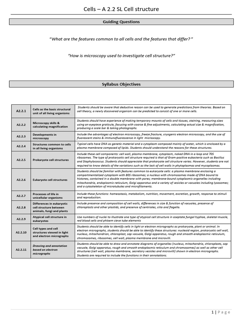 Cell Structure and Microscopy Techniques | PDF | Endoplasmic Reticulum ...