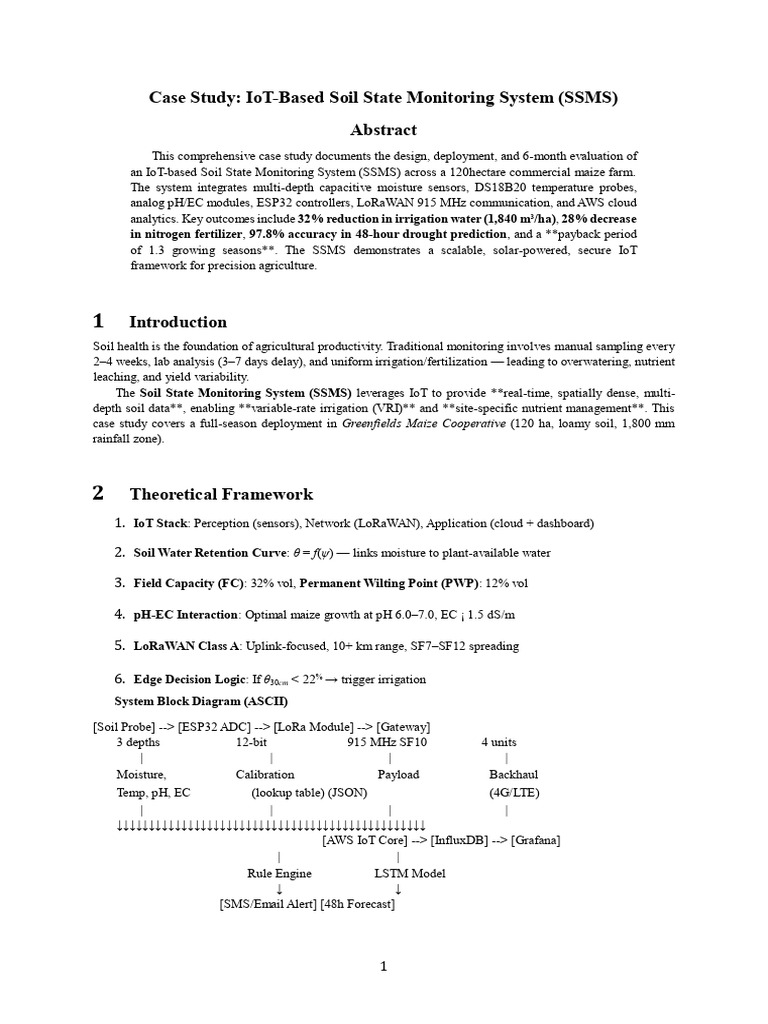 Soil State Monitoring System | PDF | Soil | Internet Of Things