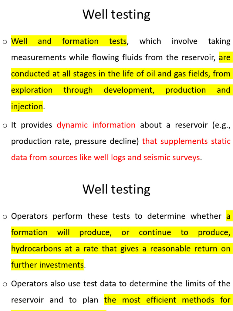 Well Testing Methods in Oil & Gas | PDF | Petroleum Reservoir | Liquids